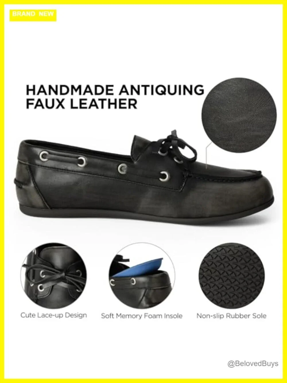 Women's Faux Leather Bow Lace Up Loafers Flat Slip On Shoes Work